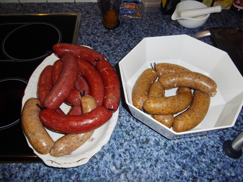 Wurst vor dem Brühen