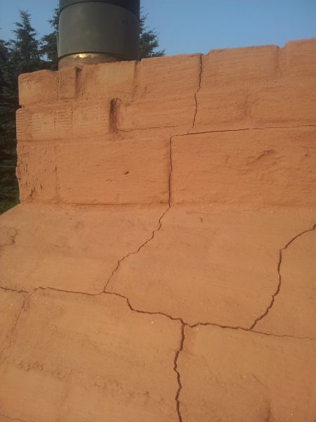 Die Risse nach dem Anheizen heute Abend!