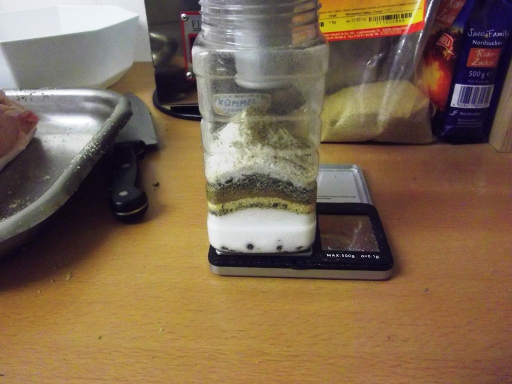 "Gewürze" werden abgewogen