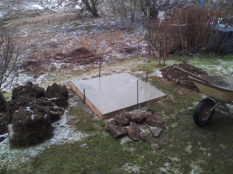 Bodenplatte betoniert 27.03.2015