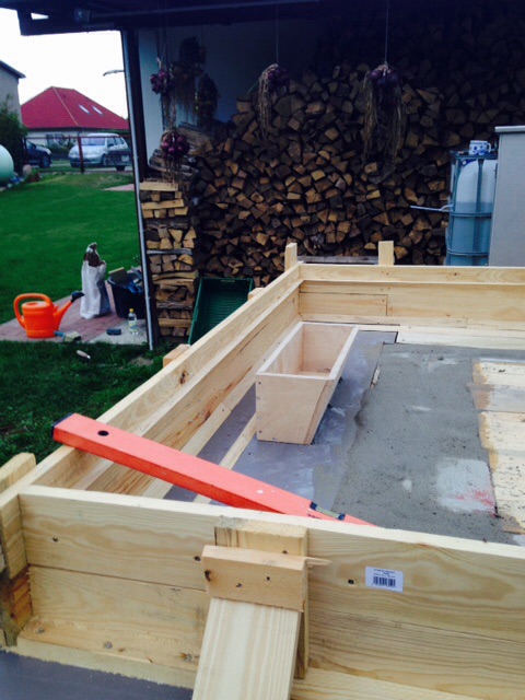 Platte mit Glutrutsche