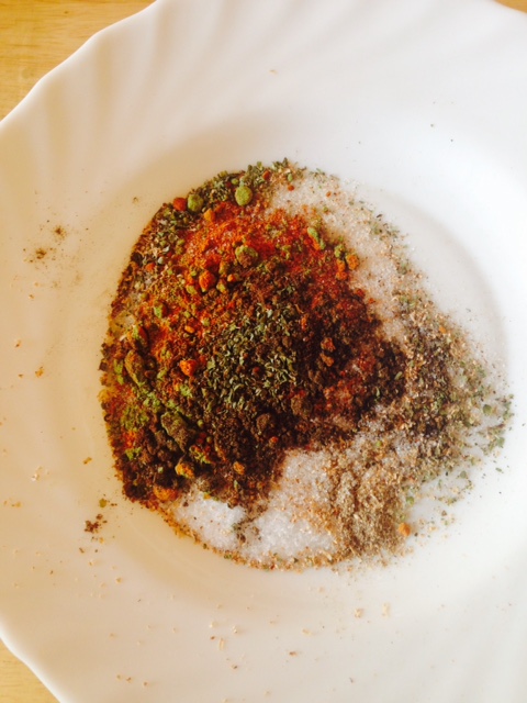 Gewürzmischung hinzugewogen