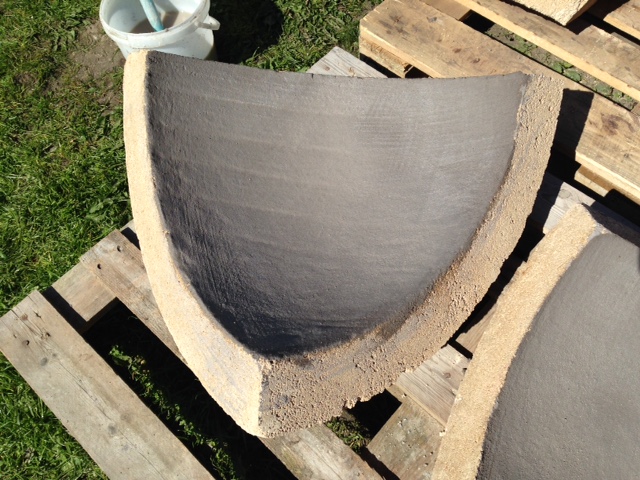 Kuppelteile innen geklättet