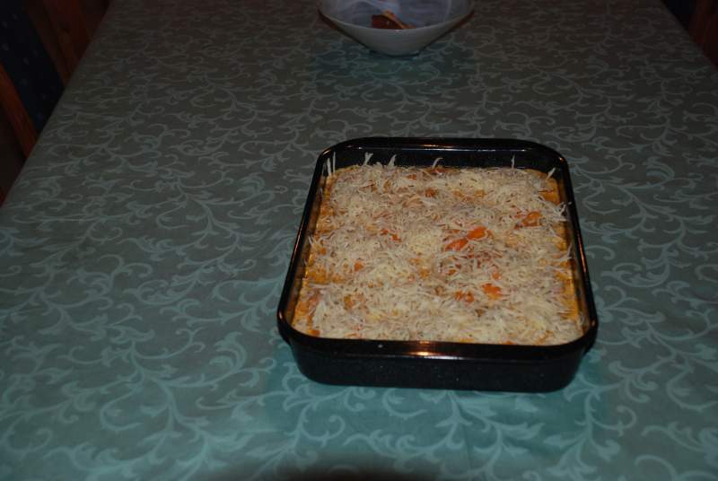 Vor dem Einschieben.