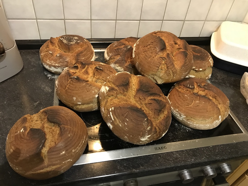 Fertige Brote - immer noch am üben mit der Temperatur des neuen Ofen