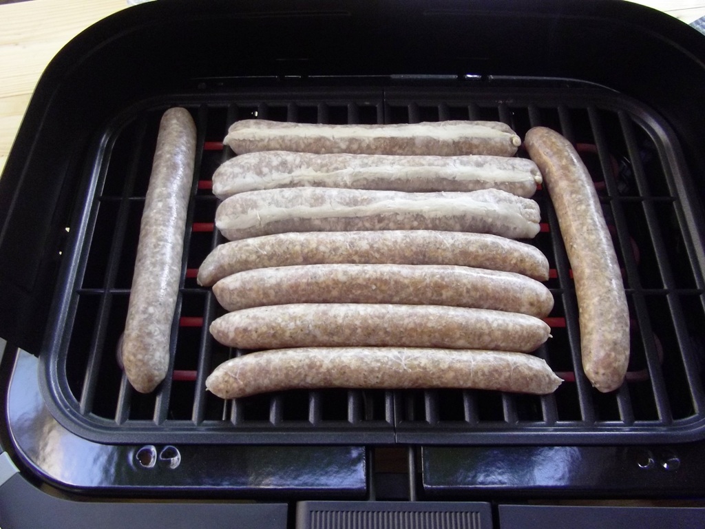 Mit dem &quot;Damengrill&quot;....<br />3x &quot;Coburger, 6x Thüringer