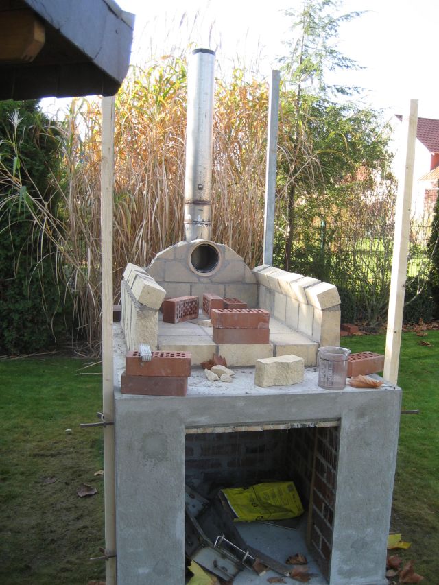 In der Bauphase. Der Backraumbau.