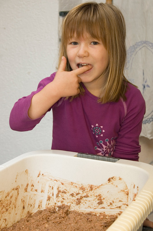 Gerhards Leberwurstmasse schmeckt - meint auch Johanna :o)